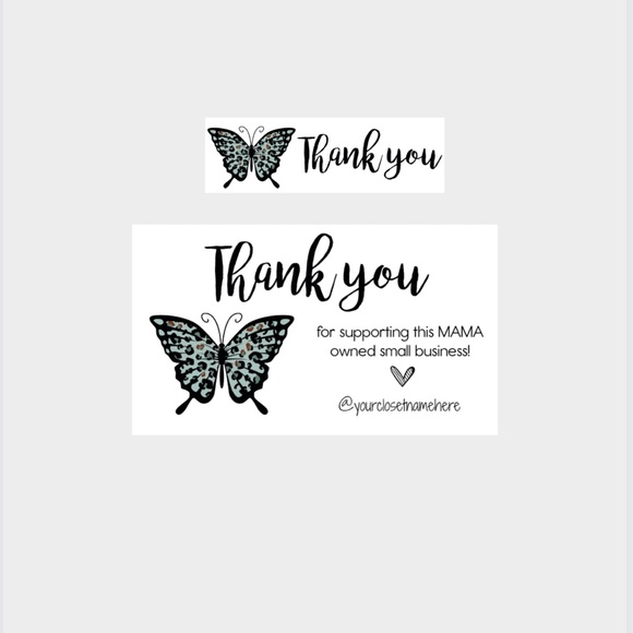 49. Butterfly Personalized Package Inserts | Stickers Bundle - Picture 1 of 3